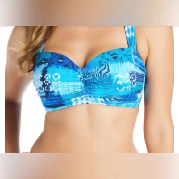 Bleu Rod Beattie Too Hot To Handle Bikini Set Top Size 36D Skirted Bottom Sz 10 - Picture 4 of 11